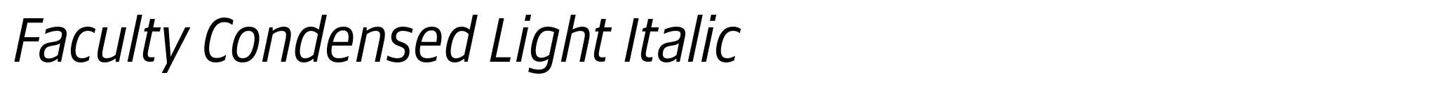 Faculty Condensed Light Italic image